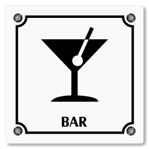 Bar, 148x148mm, bílá, Kansas